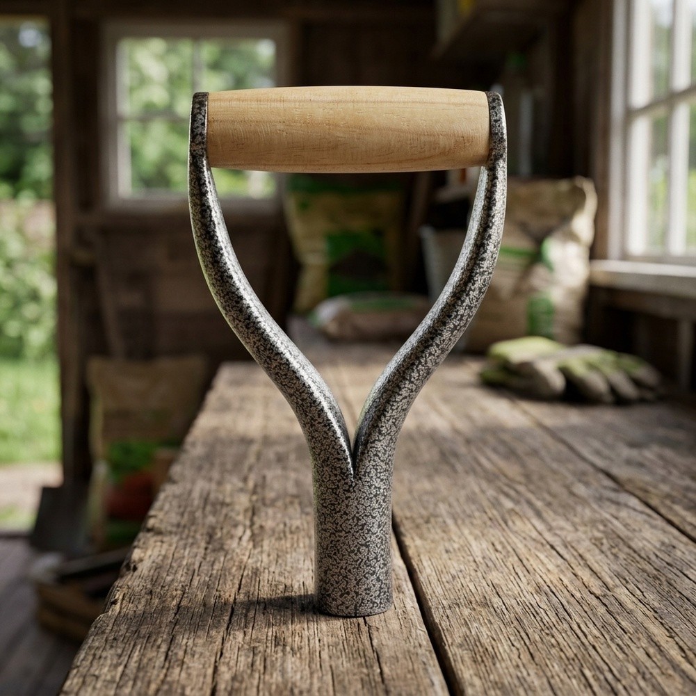 Spade Digging Fork - قطعة واحدة من مقبض المجرفة الفضي